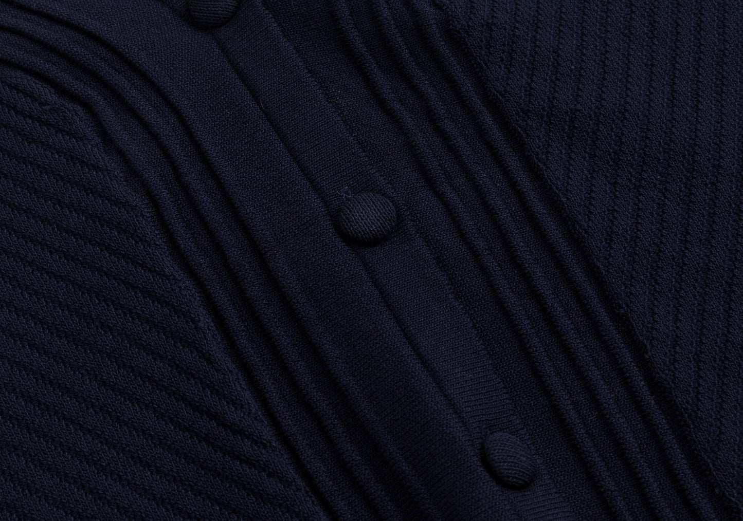 Navy Crochet Detail Knit Cardigan