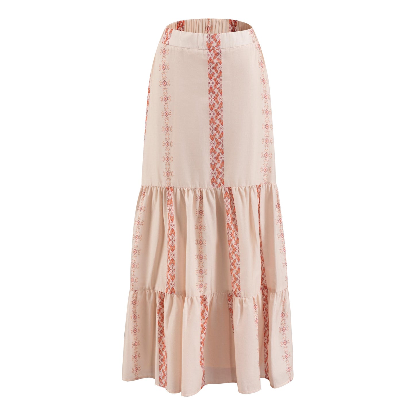 Sand And Peach Printed Skirt