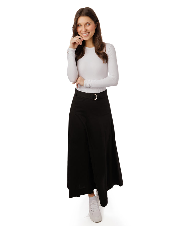 Solid Black York Skirt