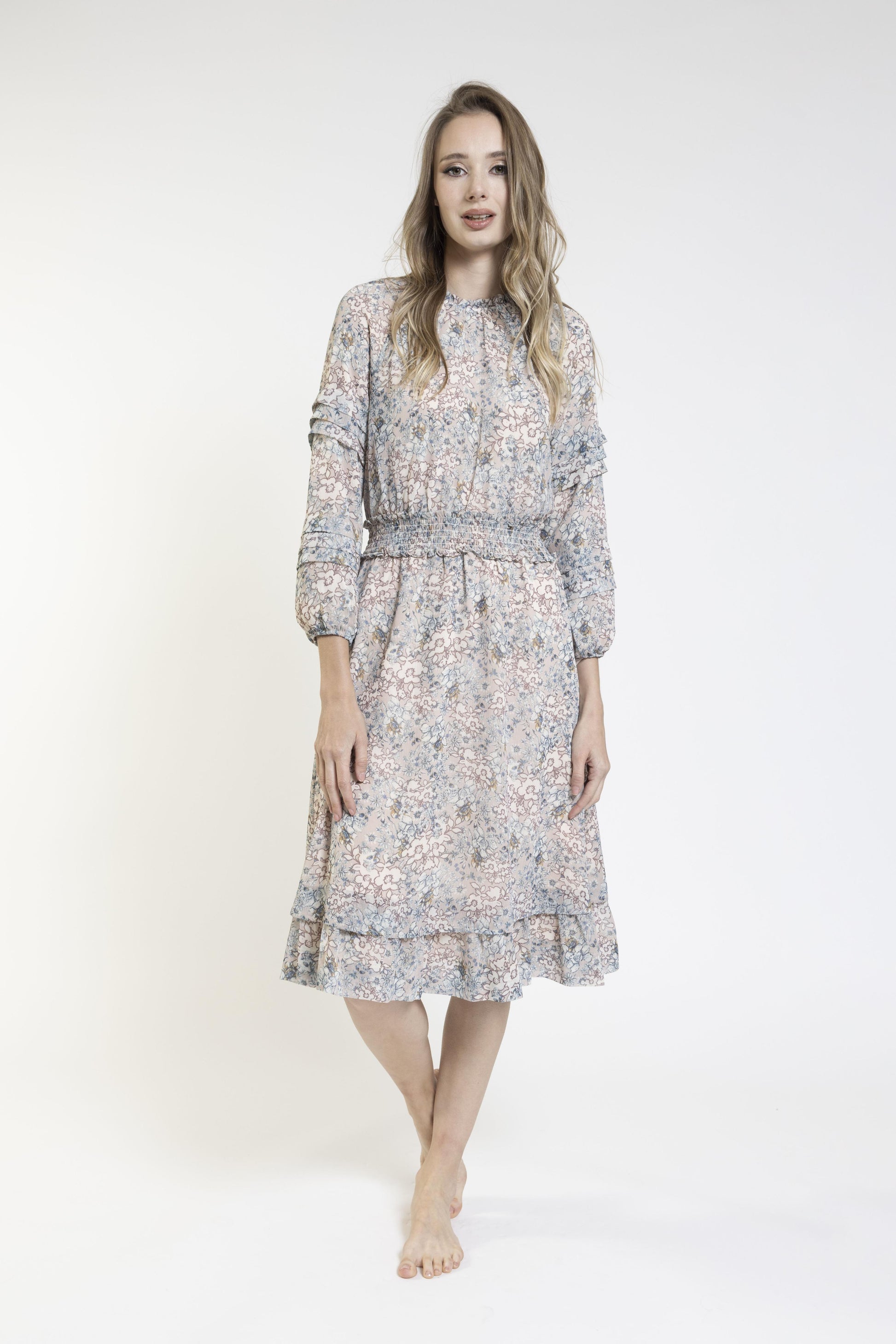 Double Layer Print Dress